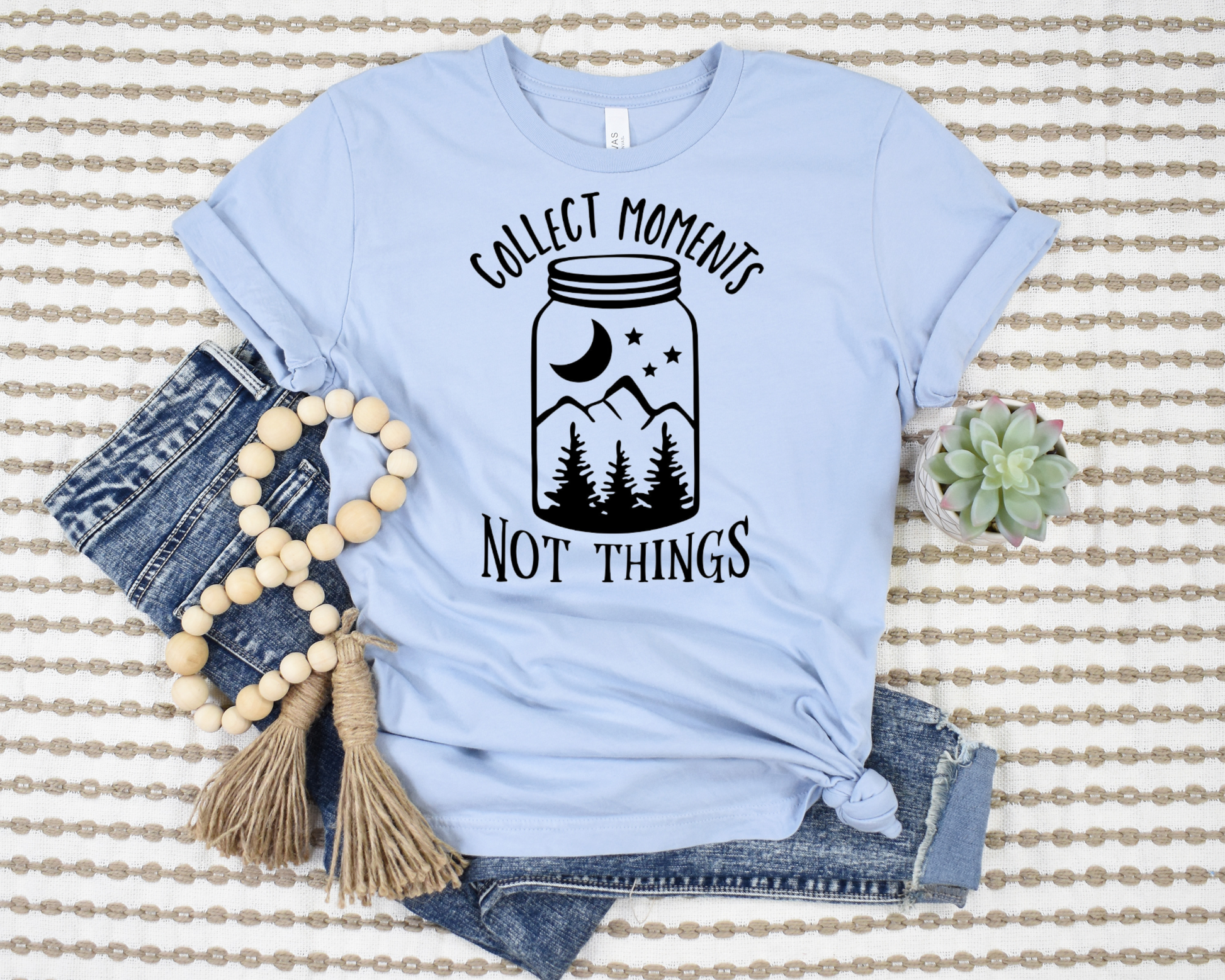 Collect Moments Not Things T-Shirt Ethical Earth Store