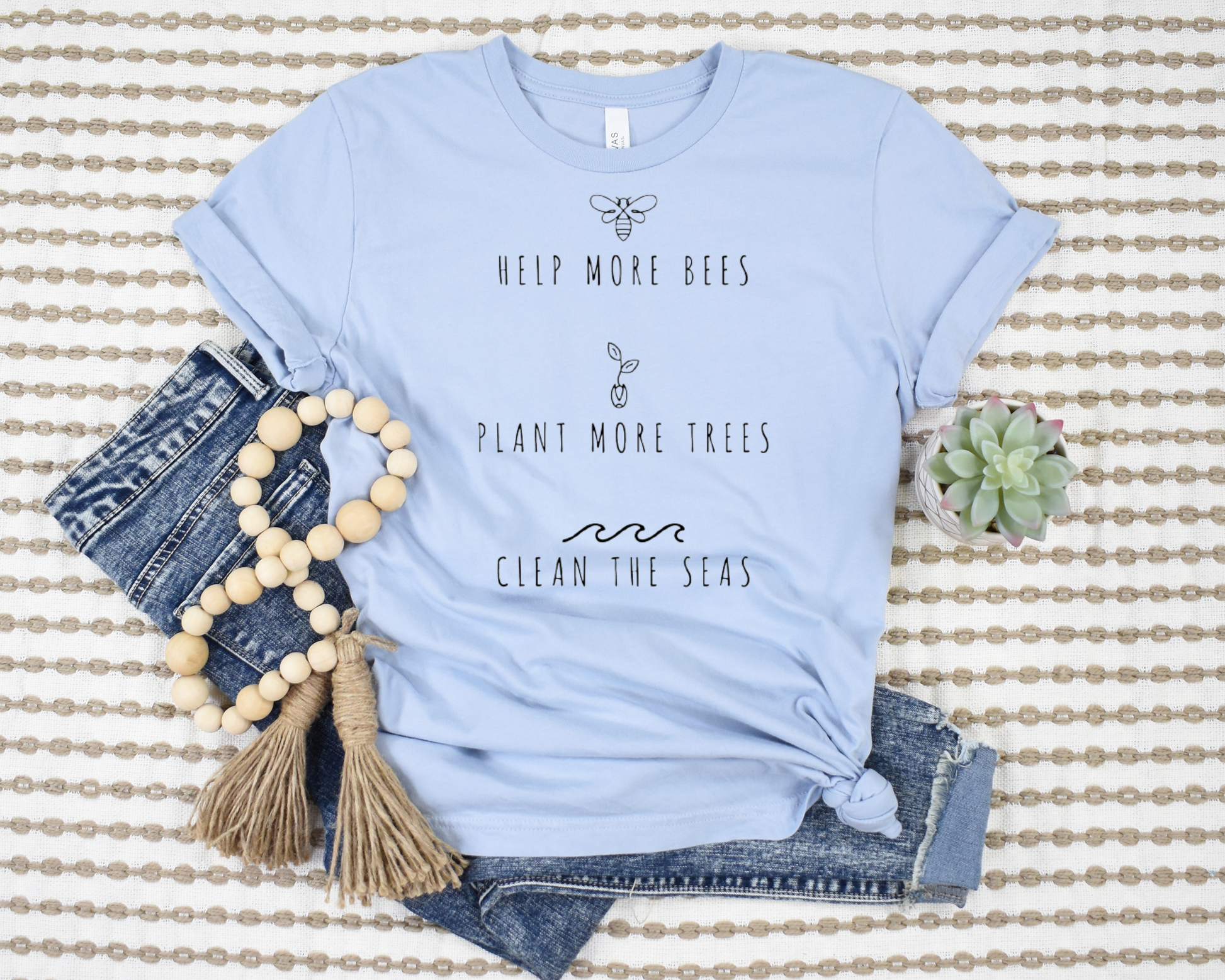 Bees, Trees and Seas T-Shirt Ethical Earth Store