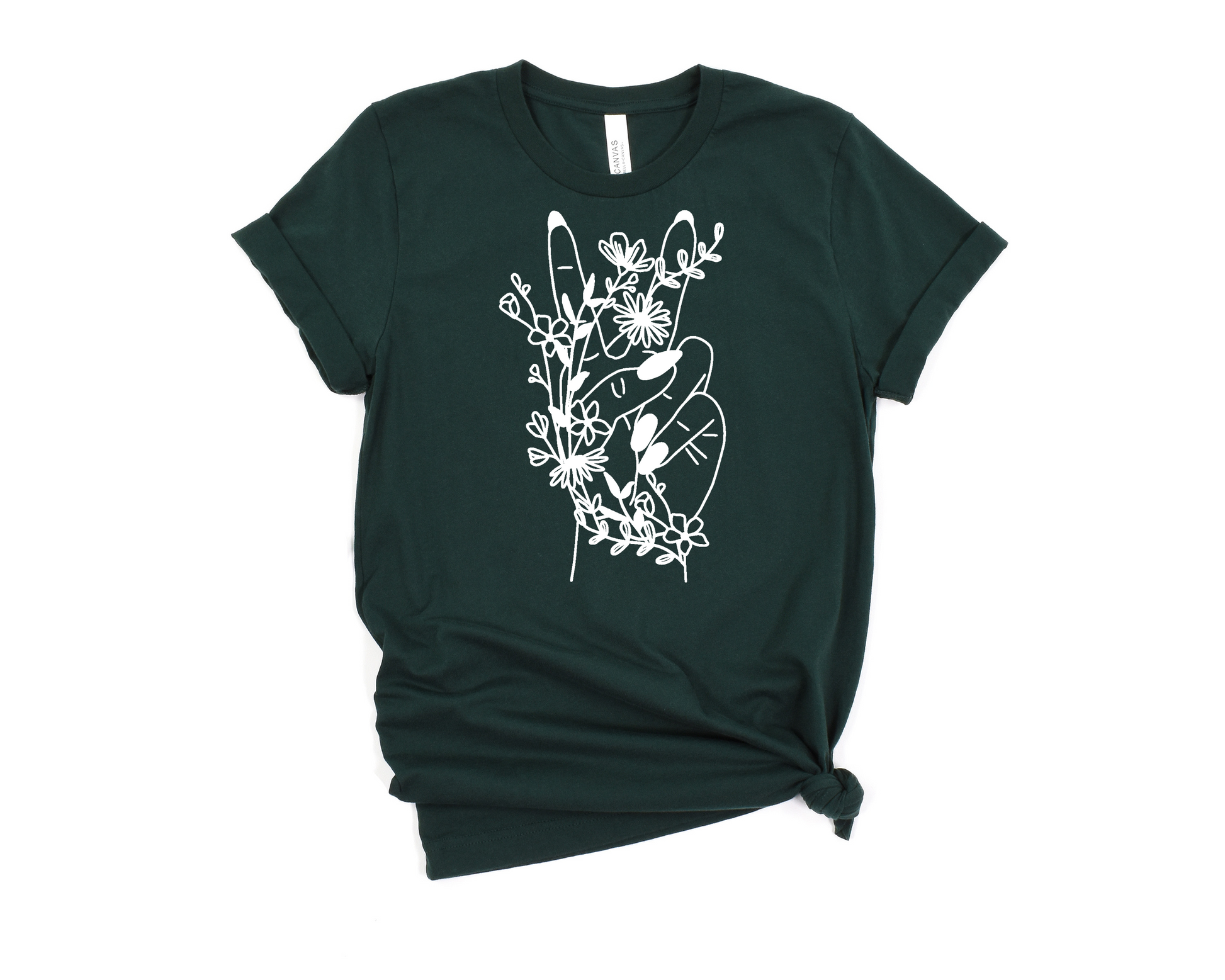 Wildflower Peace Sign T-Shirt Ethical Earth Store