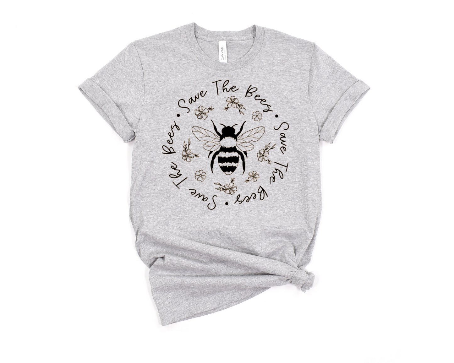 Floral Save The Bees T-Shirt Ethical Earth Store
