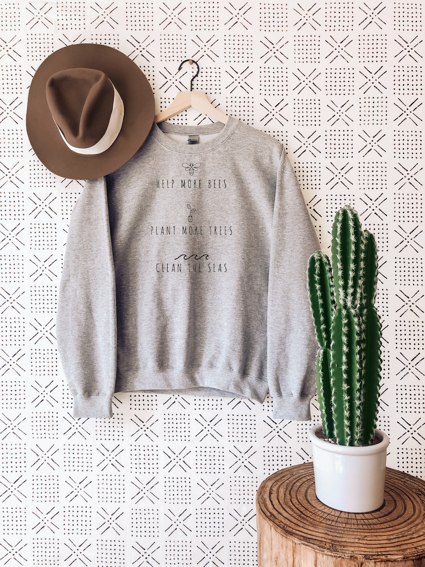 Bees, Trees and Seas Sweatshirt Ethical Earth Store