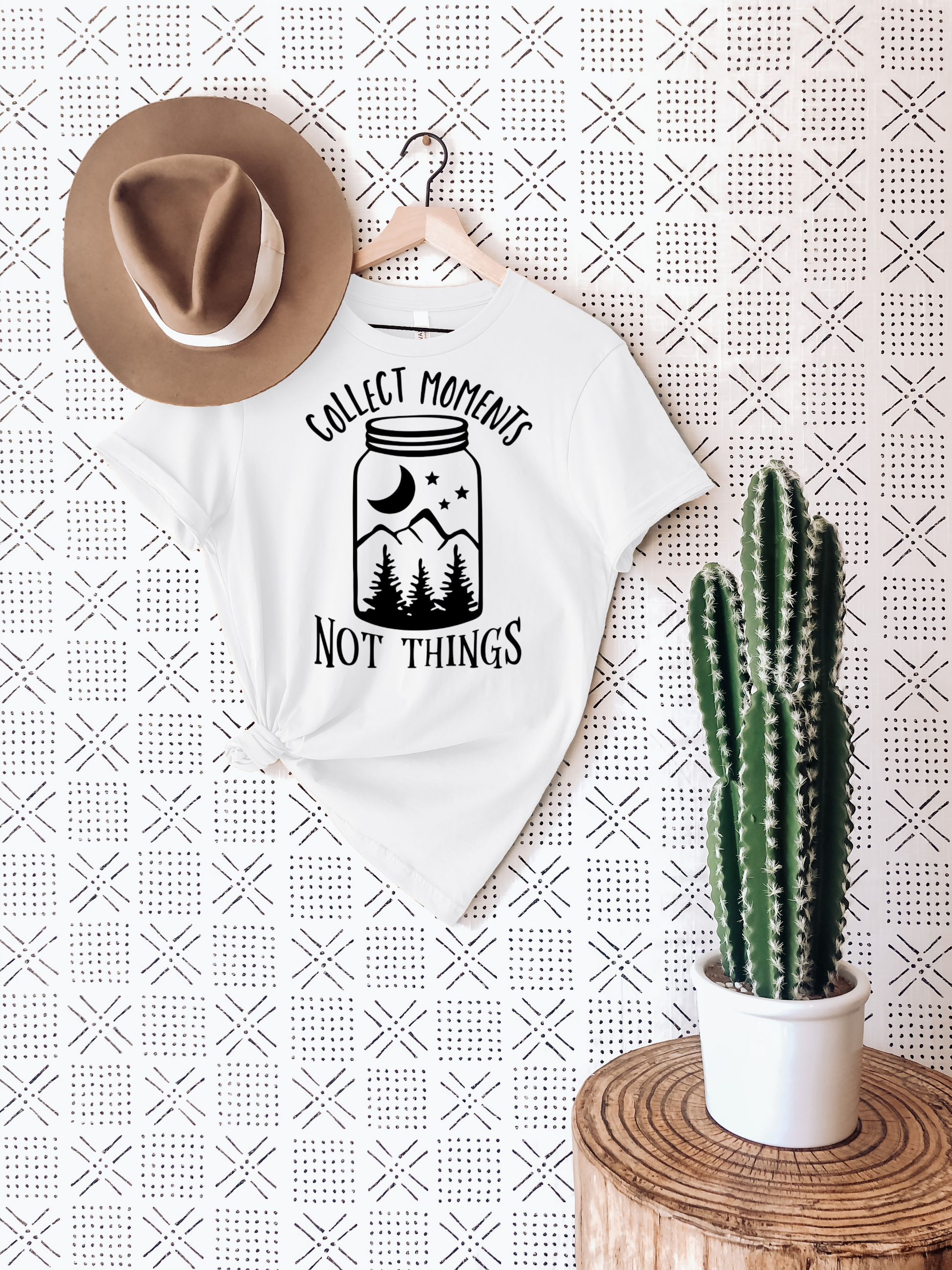 Collect Moments Not Things T-Shirt Ethical Earth Store