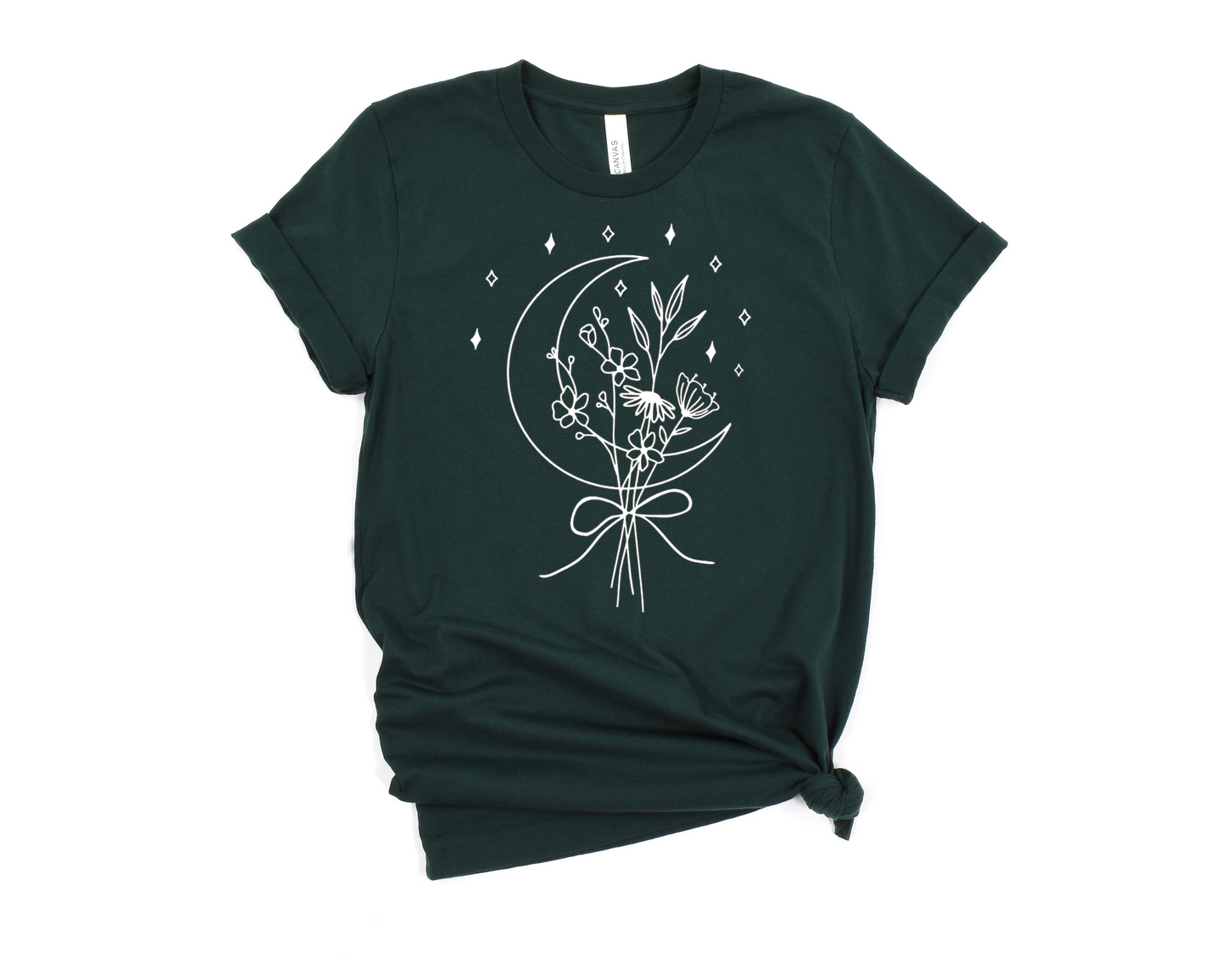 Moon & Flowers T-Shirt Ethical Earth Store