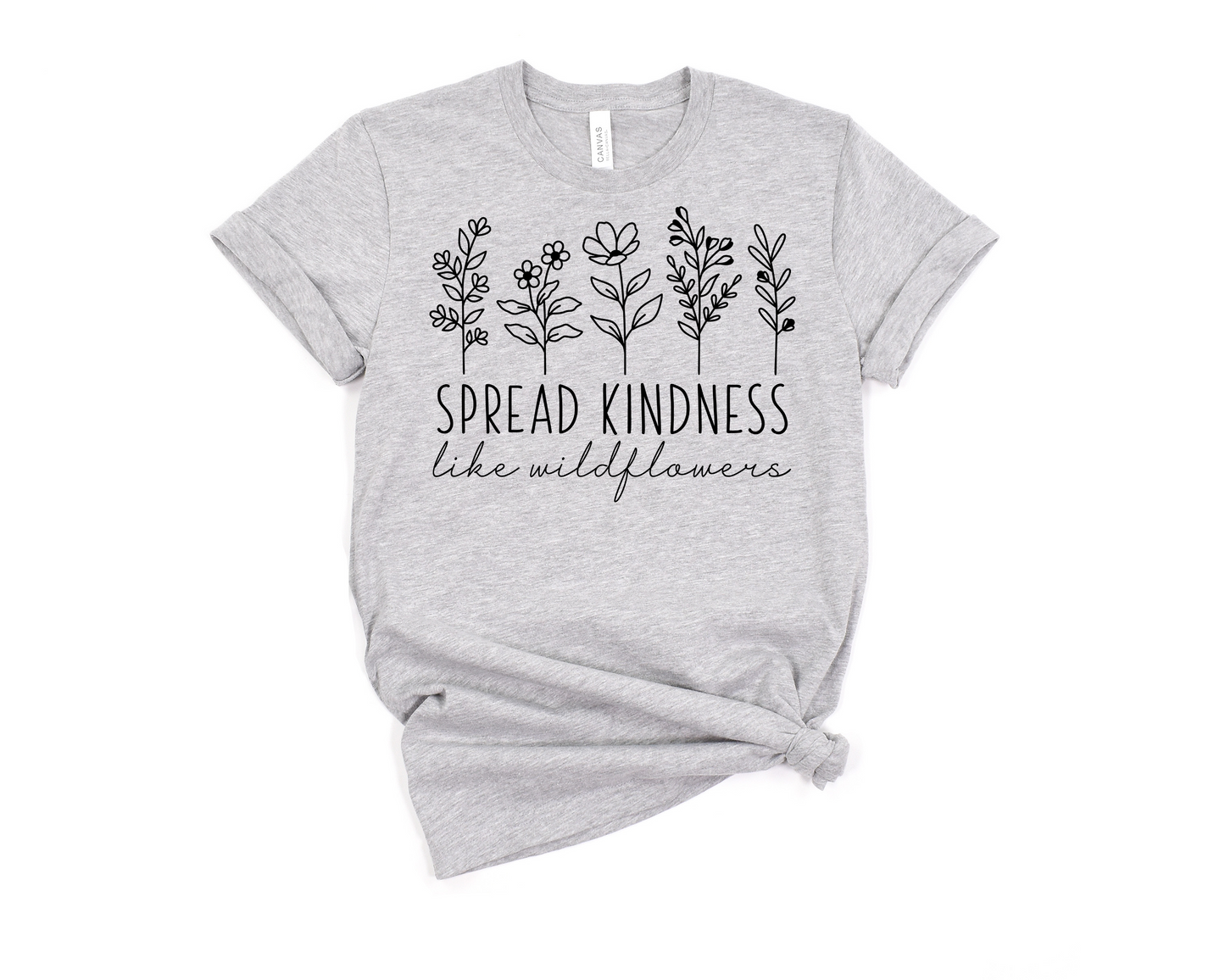 Spread Kindness Like Wildflowers T-Shirt Ethical Earth Store