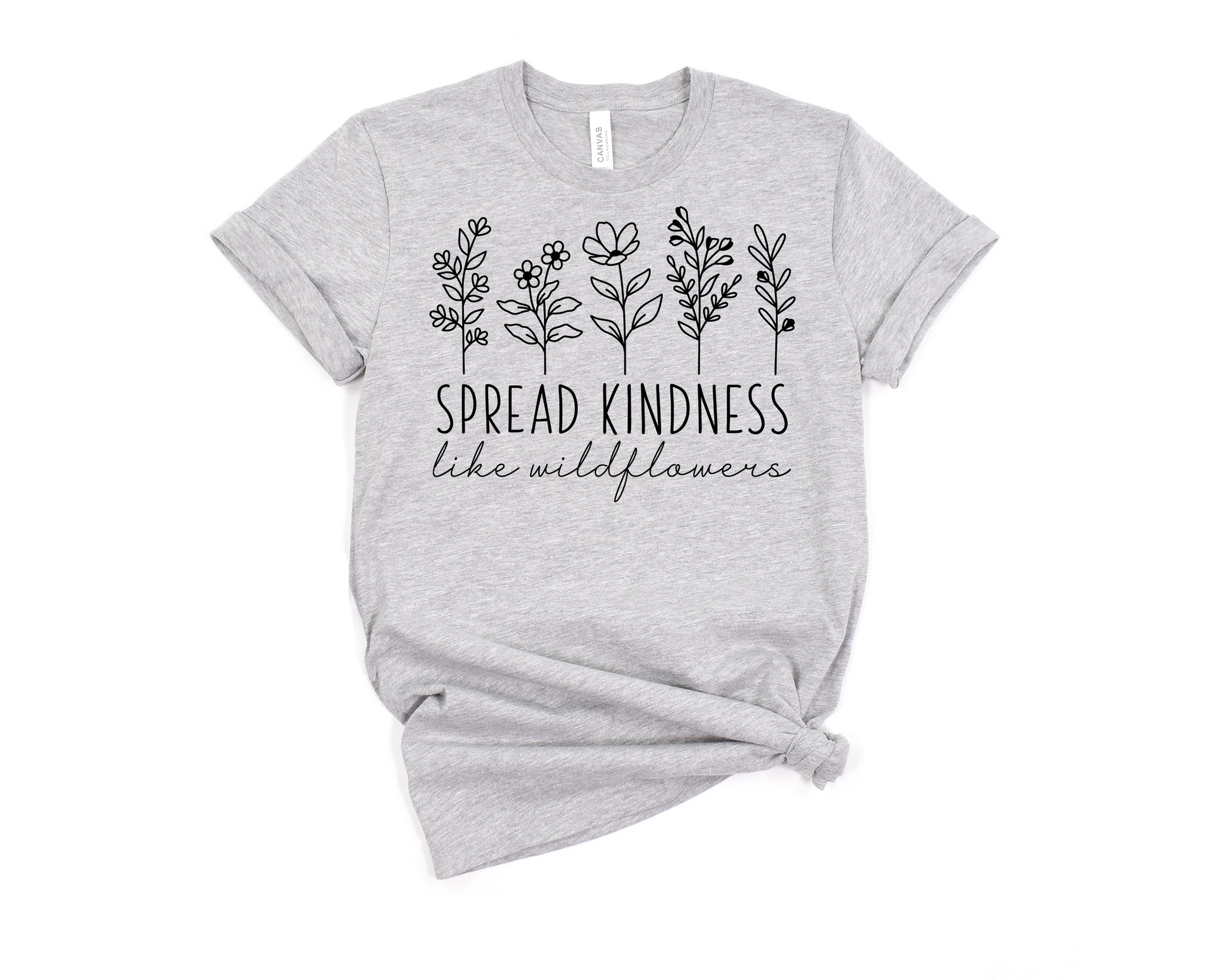 Spread Kindness Like Wildflowers T-Shirt Ethical Earth Store
