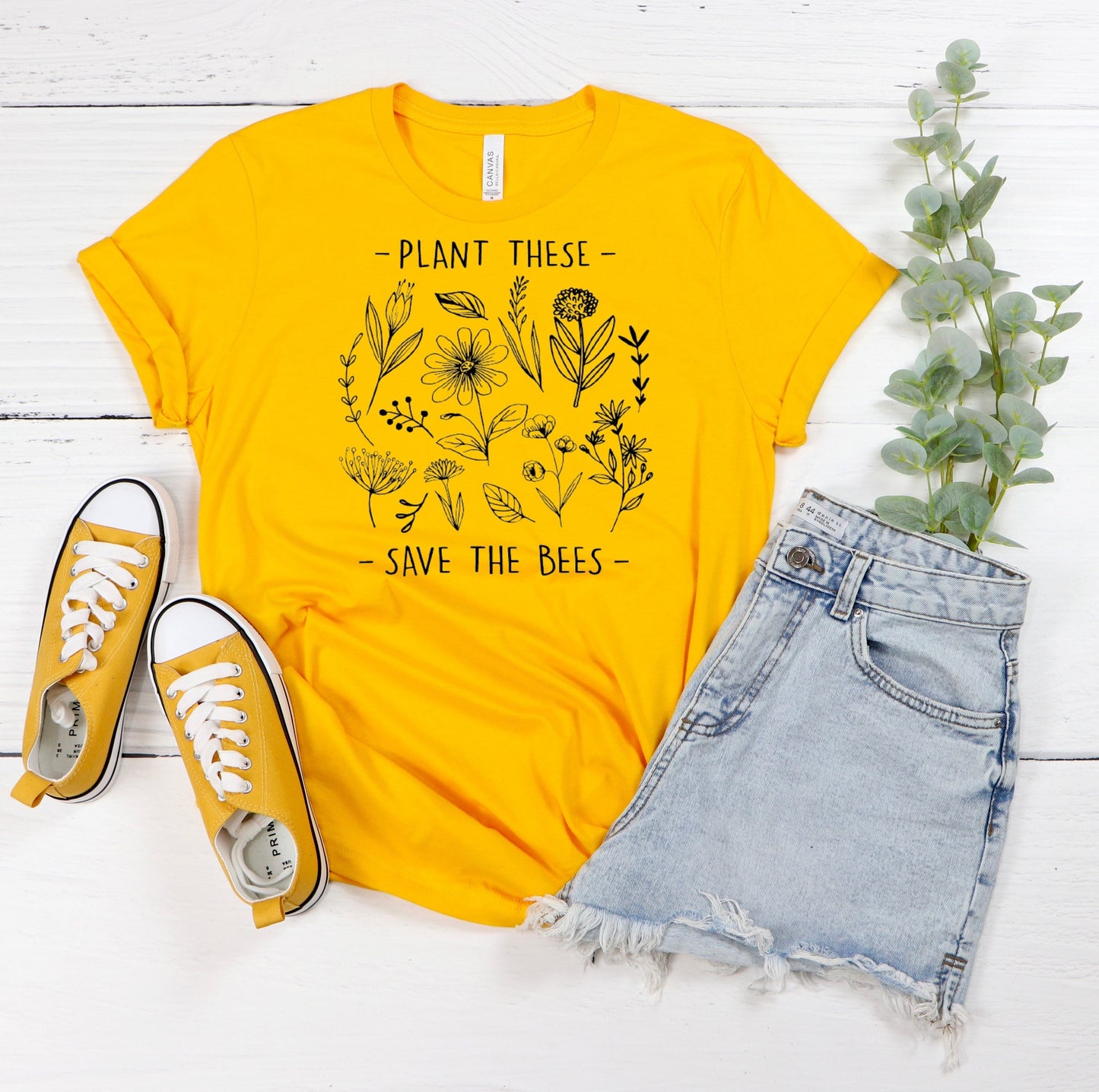 Plant These, Save The Bees T-Shirt Ethical Earth Store