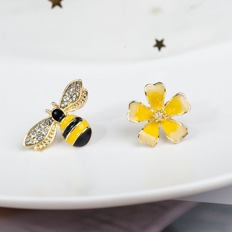 Bee & Flower Earrings Ethical Earth Store