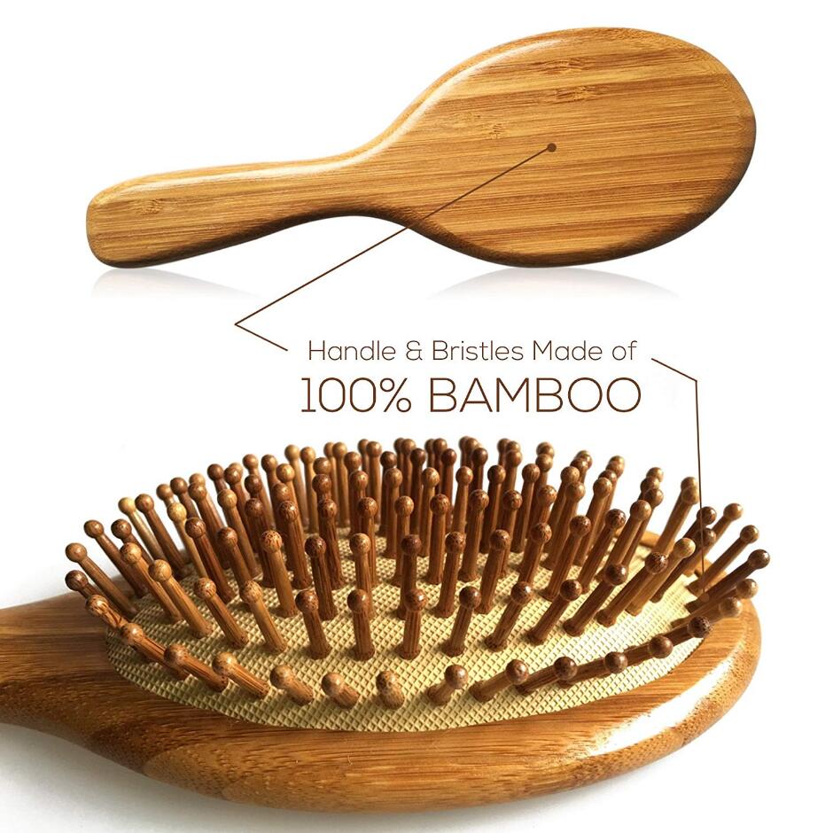 Natural Bamboo Detangling Hair Brush Ethical Earth Store