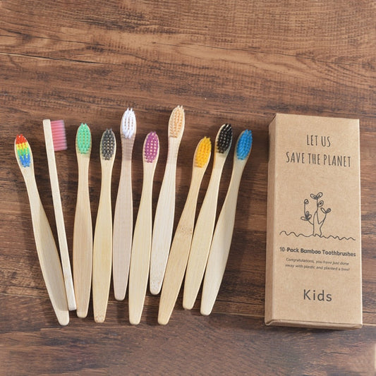 Kids Bamboo Toothbrush - 10 Piece Ethical Earth Store