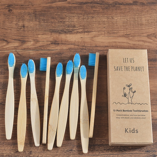 Kids Bamboo Toothbrush - 10 Piece Ethical Earth Store