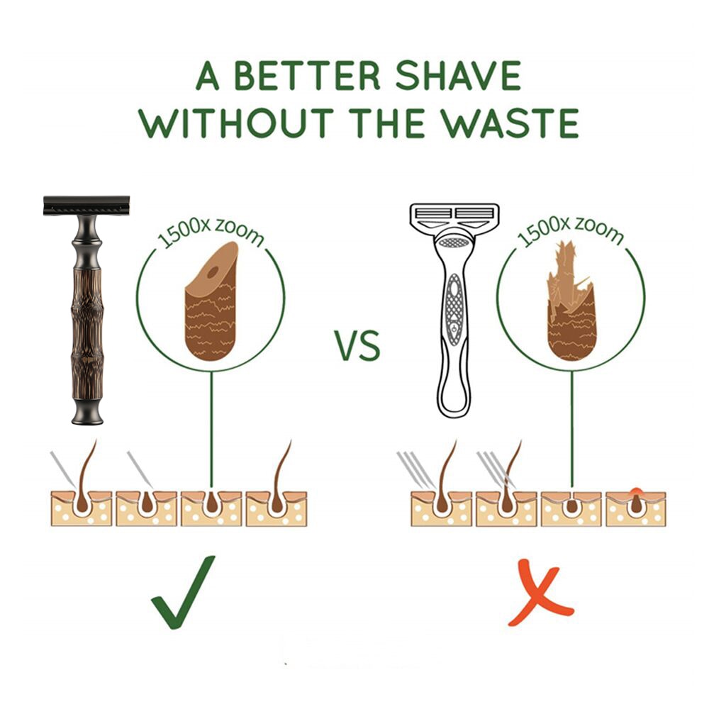 Eco-Friendly Bamboo Safety Razor + 20 Blade Refills Ethical Earth Store