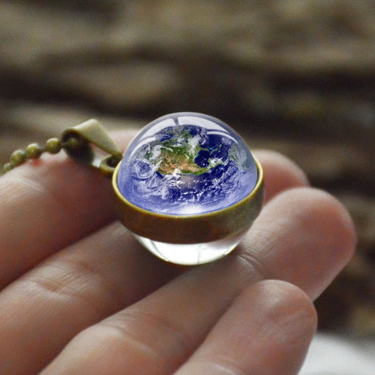 Glass Earth Pendant Necklace Ethical Earth Store