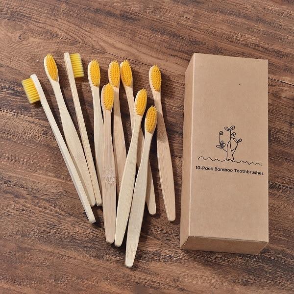 Subscribe & Save 30% - 10 Pcs Bamboo Toothbrush Ethical Earth Store