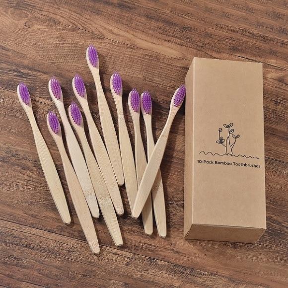 Subscribe & Save 30% - 10 Pcs Bamboo Toothbrush Ethical Earth Store