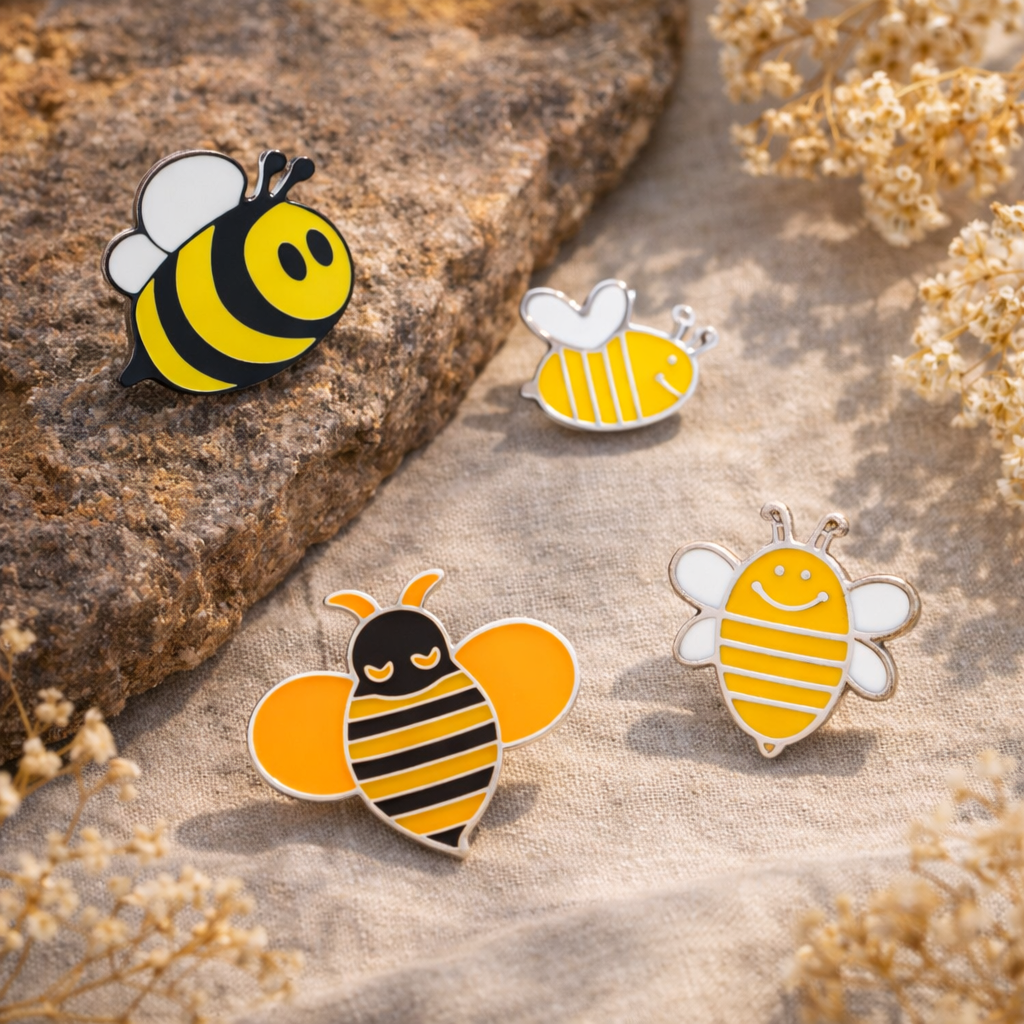Cartoon Bee Pin Ethical Earth Store