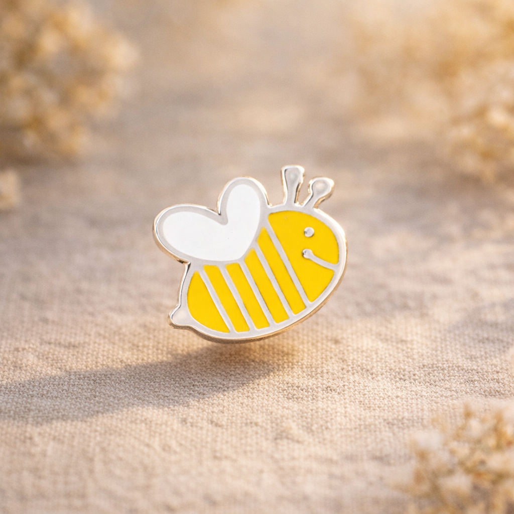 Cartoon Bee Pin Ethical Earth Store