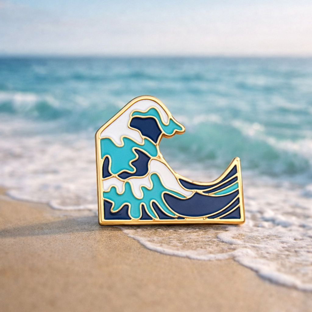 Ocean Wave Pin Ethical Earth Store