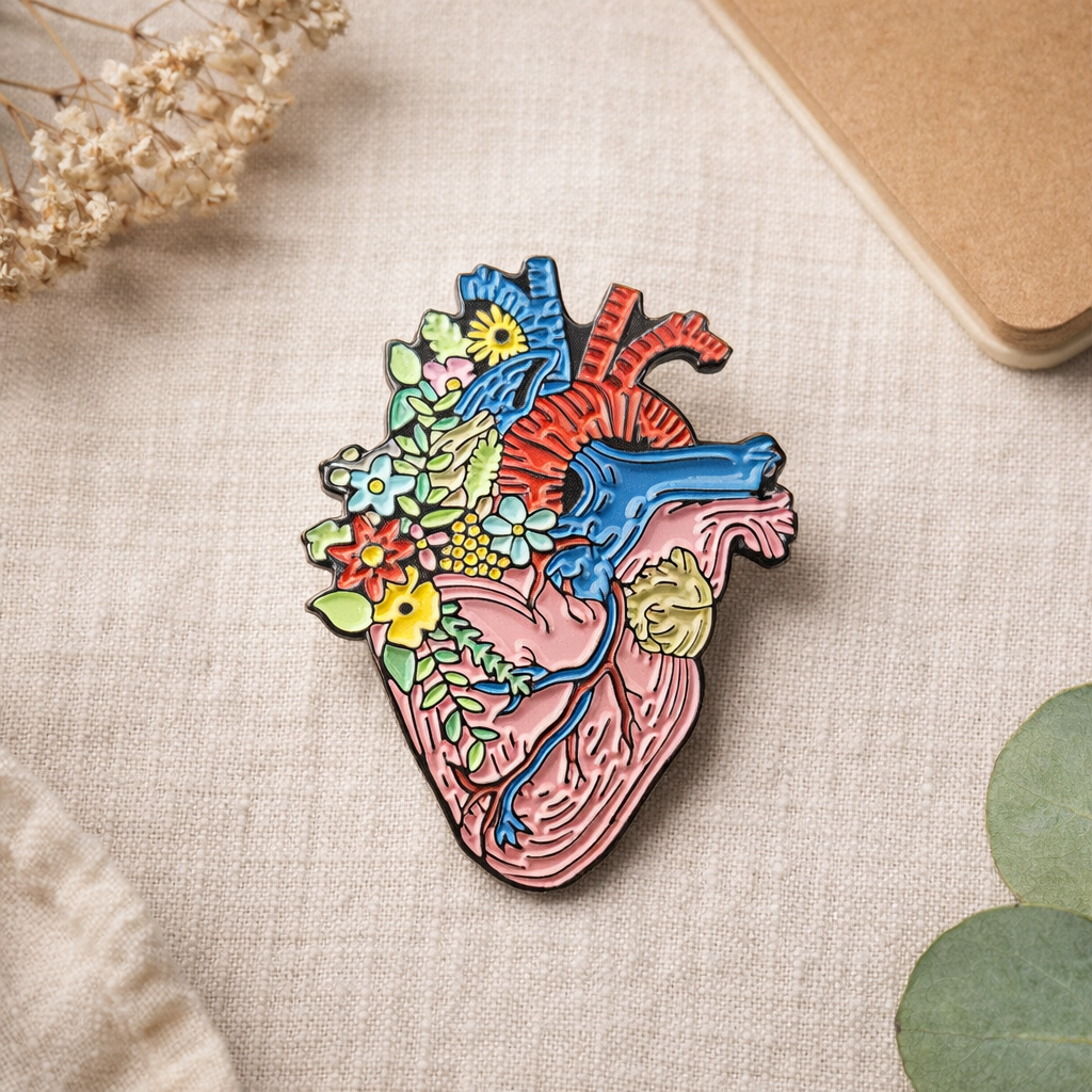 Floral Heart Pin