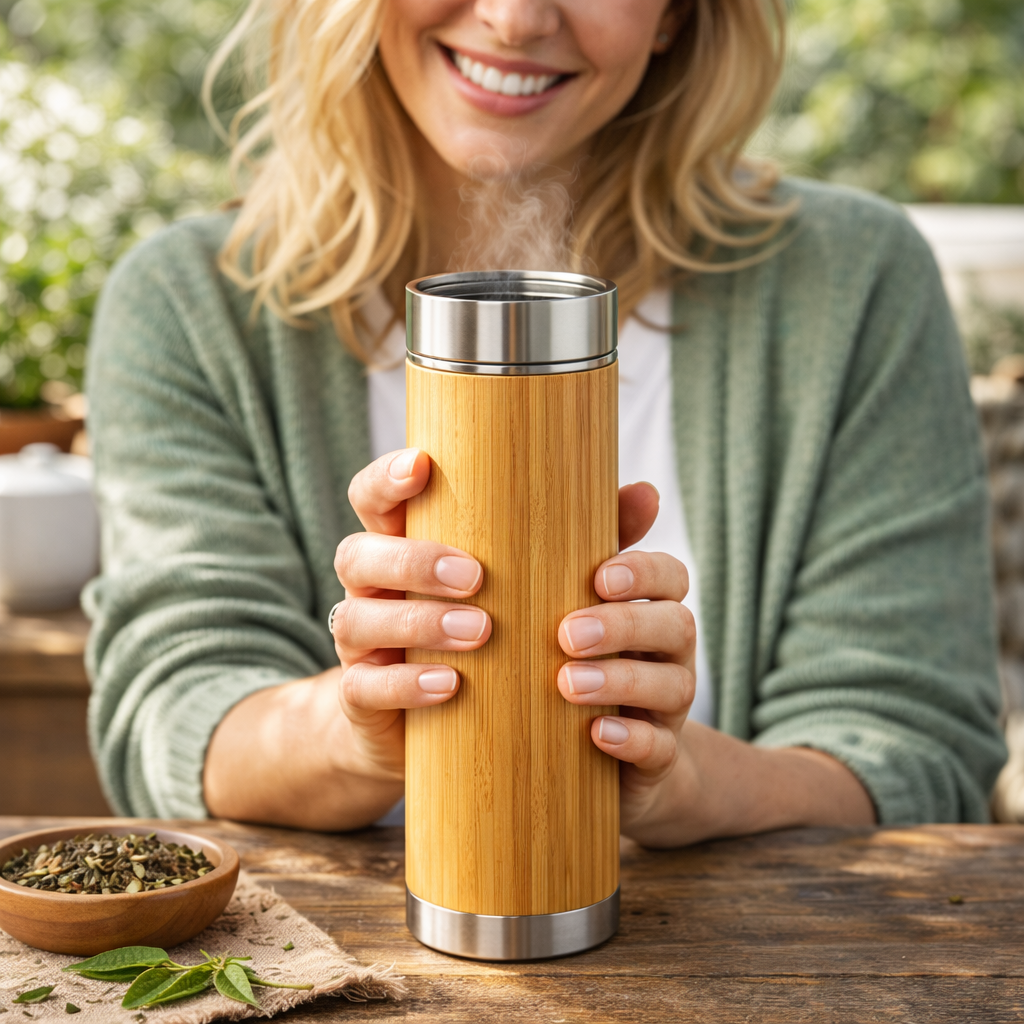 Bamboo Tumbler With Tea Infuser Ethical Earth Store