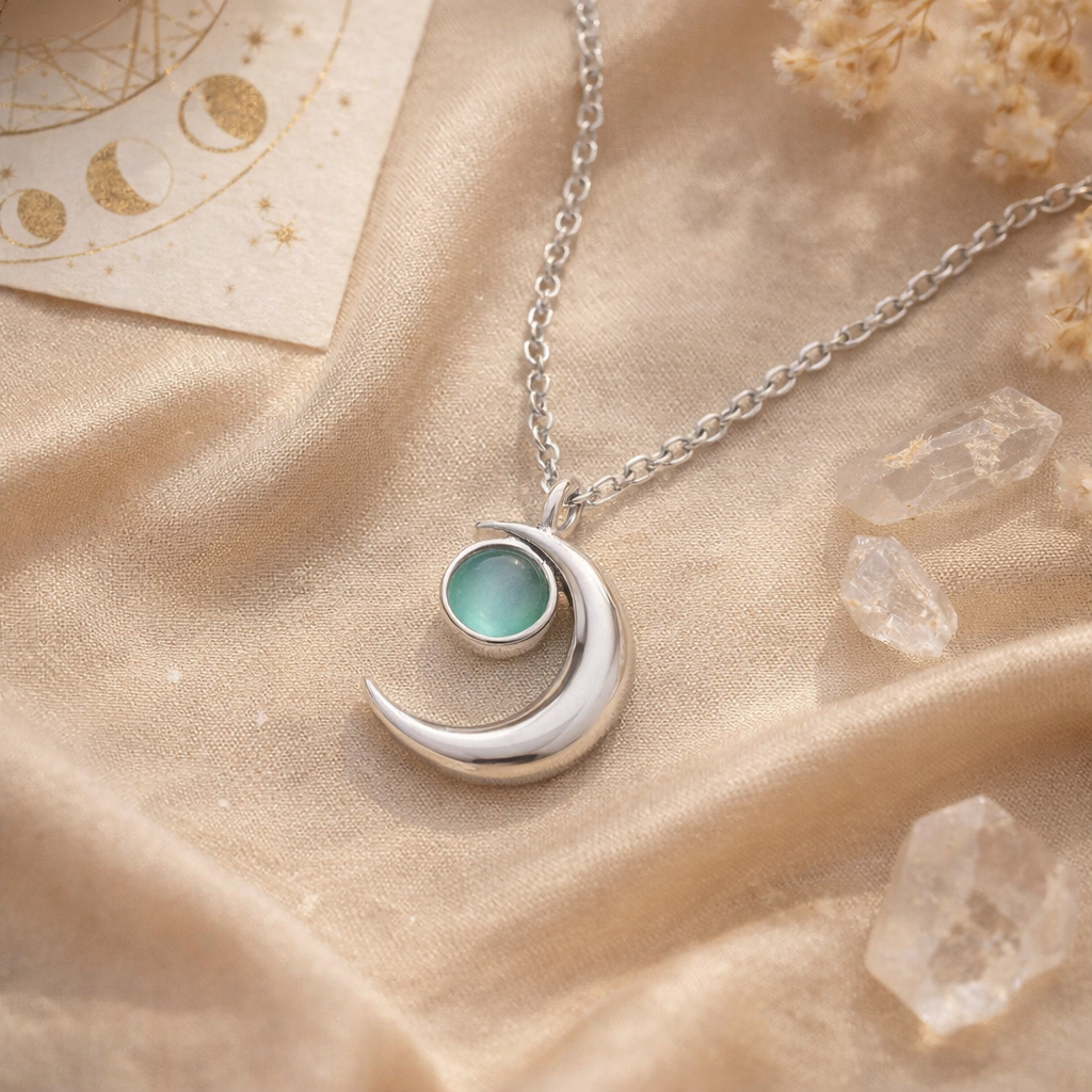 Emerald Moon Necklace Ethical Earth Store