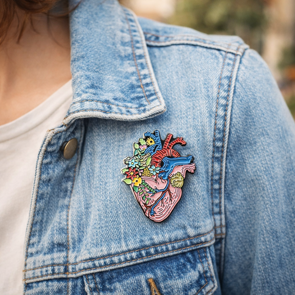 Floral Heart Pin