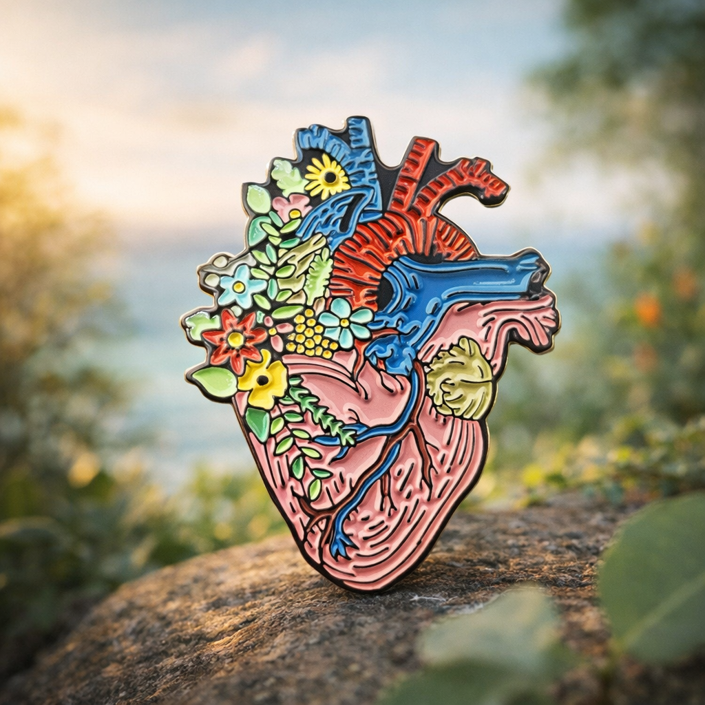 Floral Heart Pin