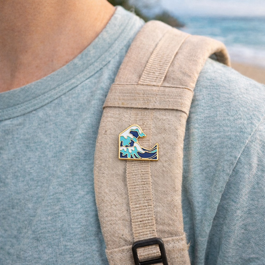Ocean Wave Pin Ethical Earth Store