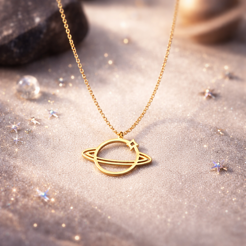 Saturn Necklace Ethical Earth Store