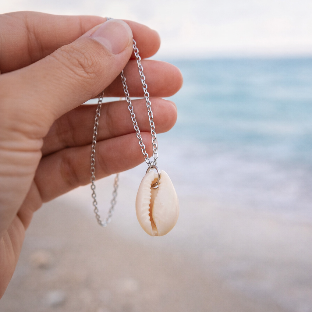 Cowrie Shell Pendant Necklace Ethical Earth Store