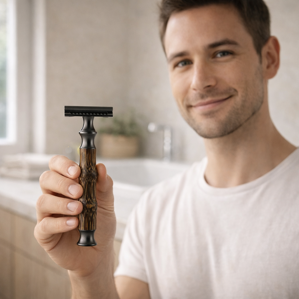 Eco-Friendly Bamboo Safety Razor + 20 Blade Refills Ethical Earth Store