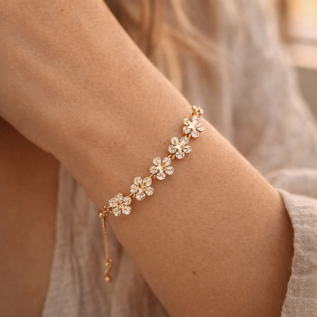 Flower Charm Bracelet Ethical Earth Store