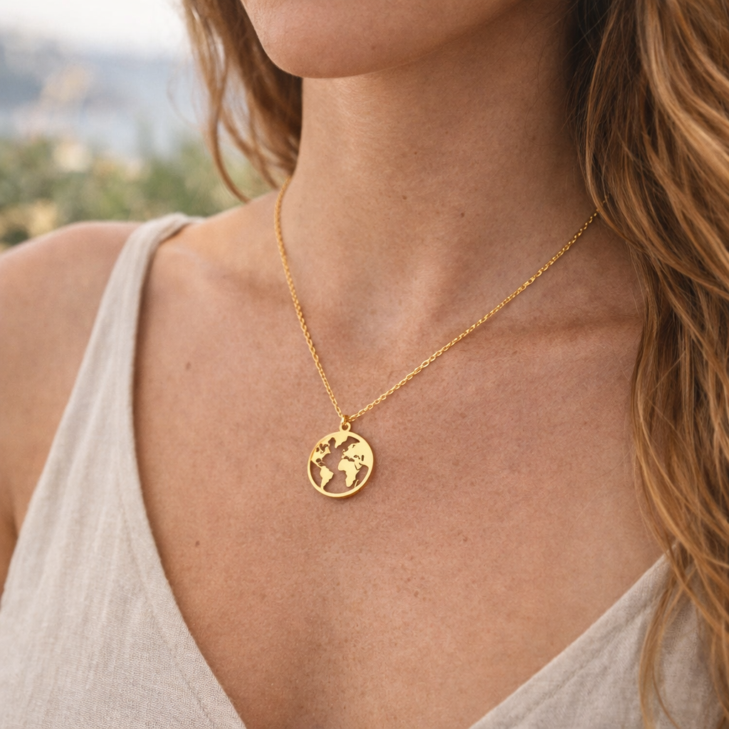 World Globe Necklace Ethical Earth Store