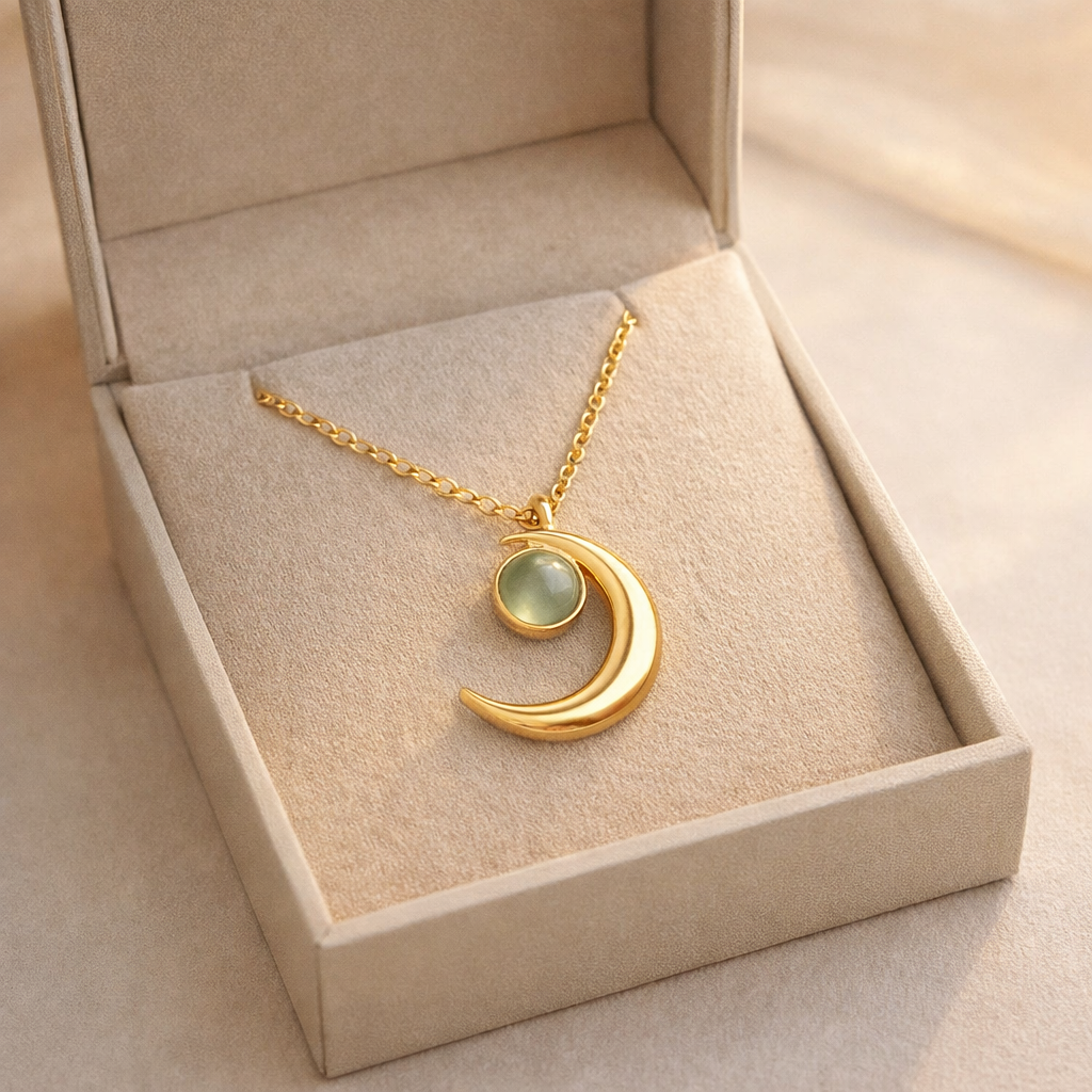 Emerald Moon Necklace Ethical Earth Store