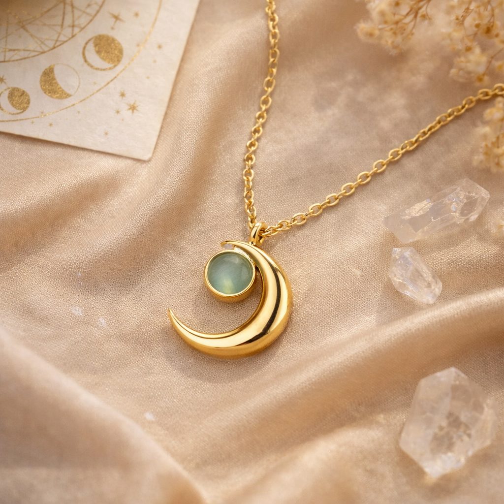 Emerald Moon Necklace Ethical Earth Store