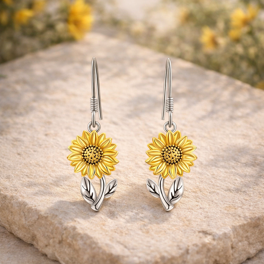 Sunflower Earrings Ethical Earth Store