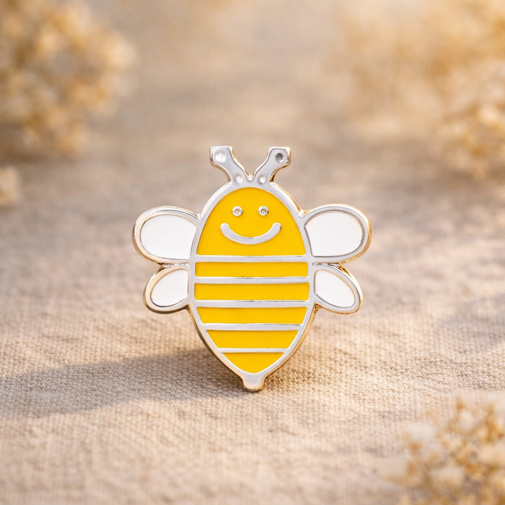 Cartoon Bee Pin Ethical Earth Store