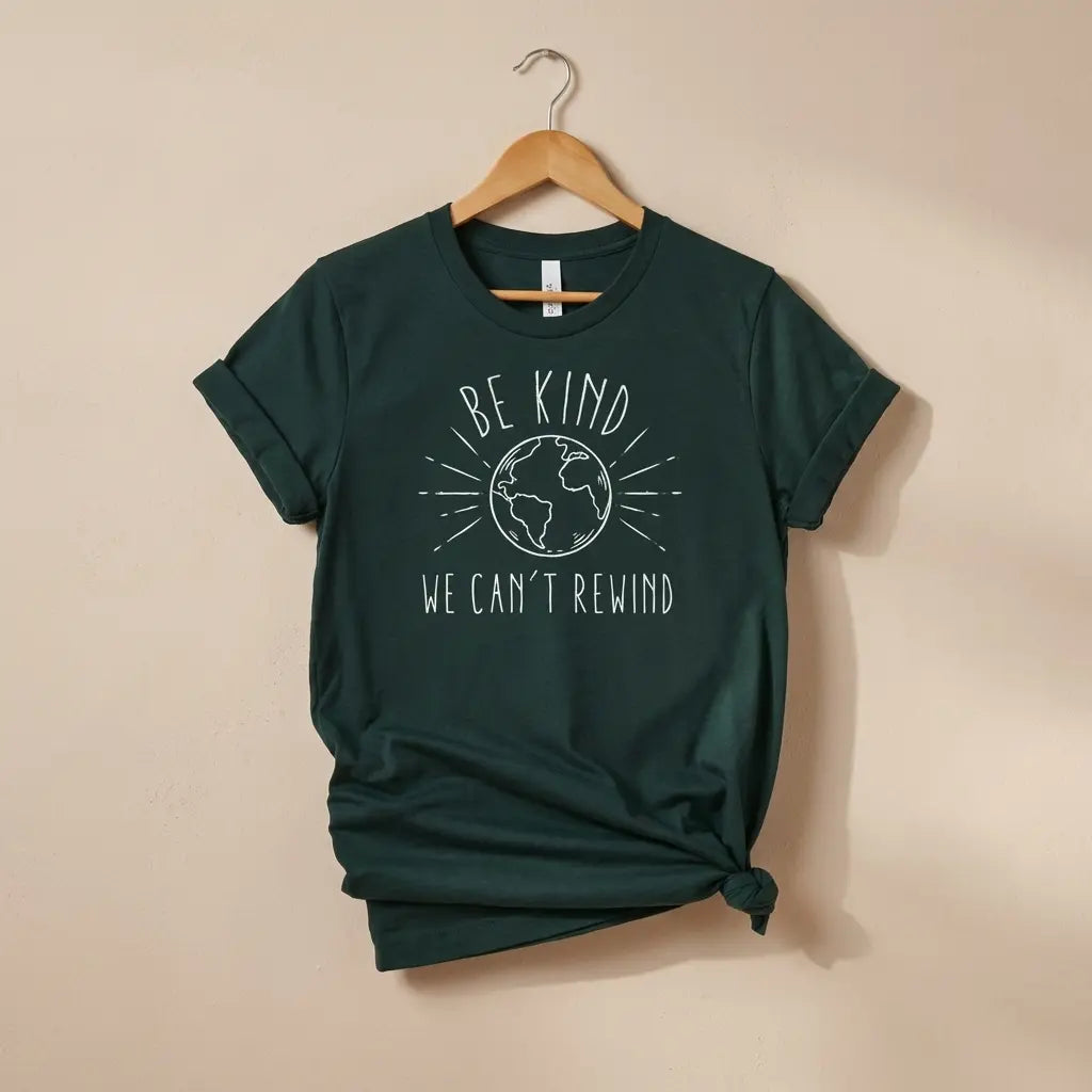 Be Kind We Can't Rewind T-Shirt Ethical Earth Store