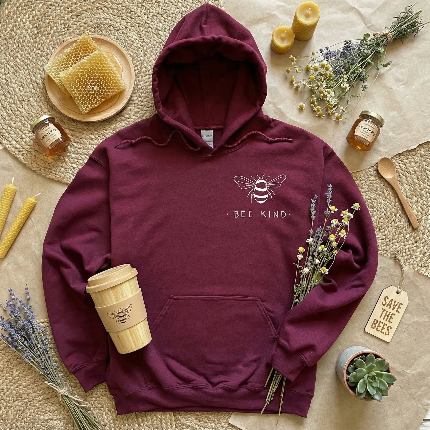 Bee Kind Hoodie Ethical Earth Store