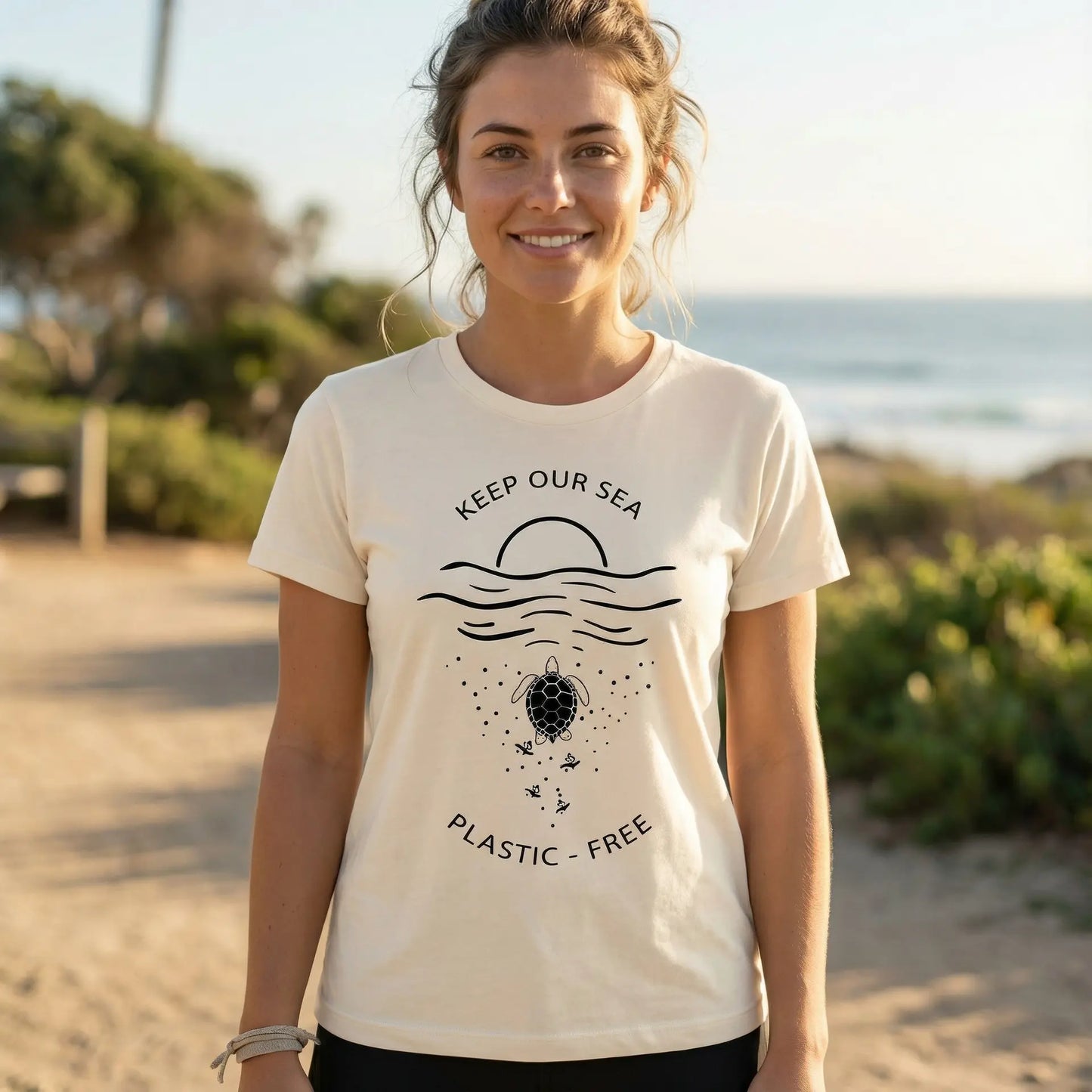 Keep Our Sea Plastic Free T-Shirt Ethical Earth Store