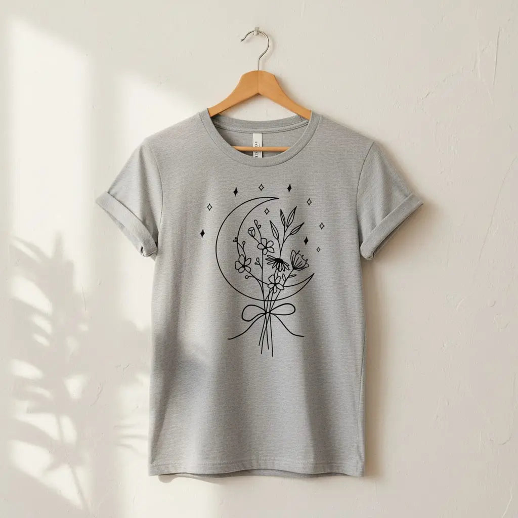 Moon & Flowers T-Shirt Ethical Earth Store