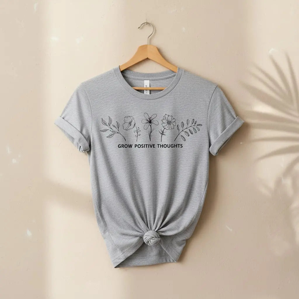 Grow Positive Thoughts T-Shirt Ethical Earth Store