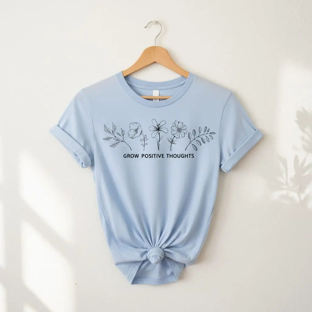 Grow Positive Thoughts T-Shirt Ethical Earth Store