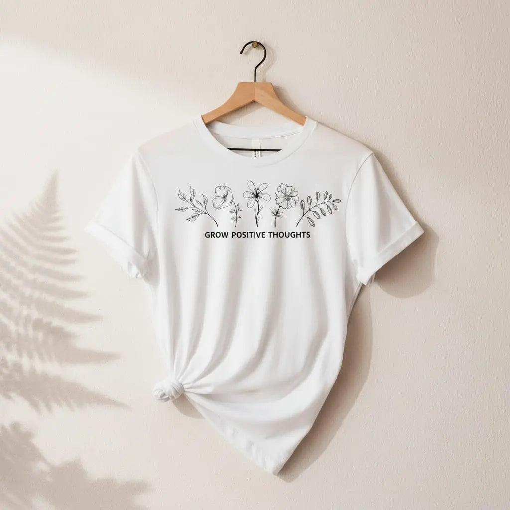 Grow Positive Thoughts T-Shirt Ethical Earth Store