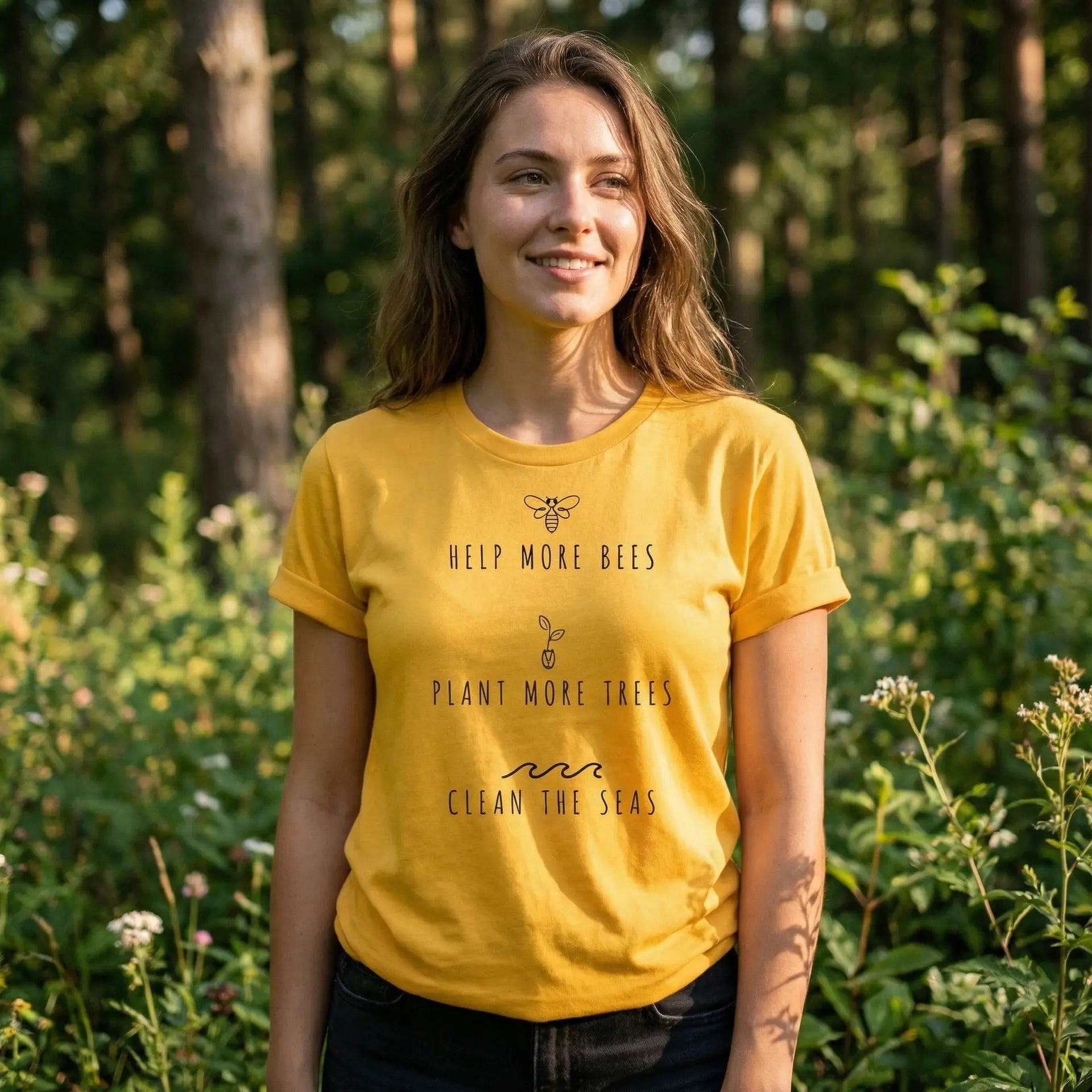 Bees, Trees and Seas T-Shirt Ethical Earth Store