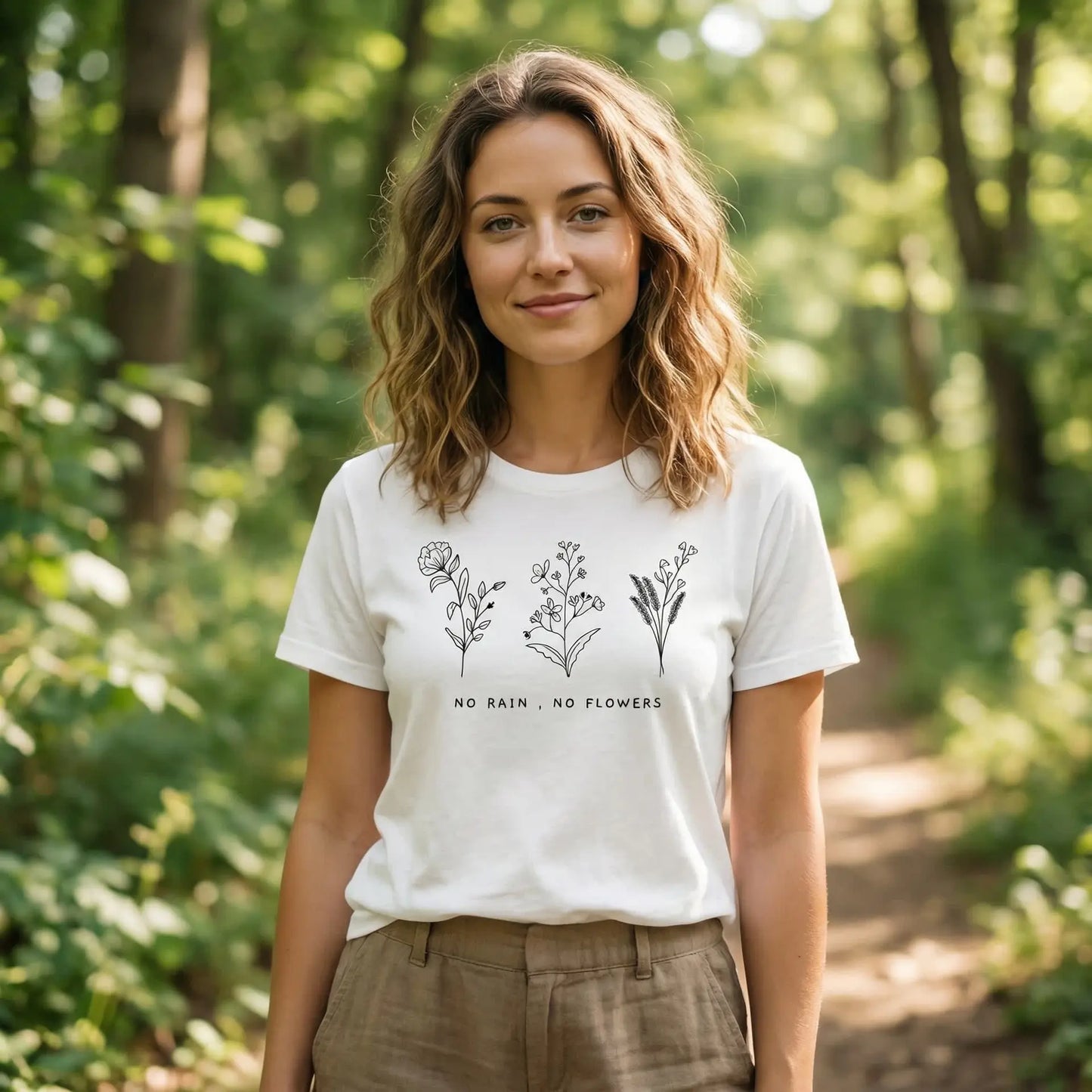 No Rain, No Flowers T-Shirt Ethical Earth Store