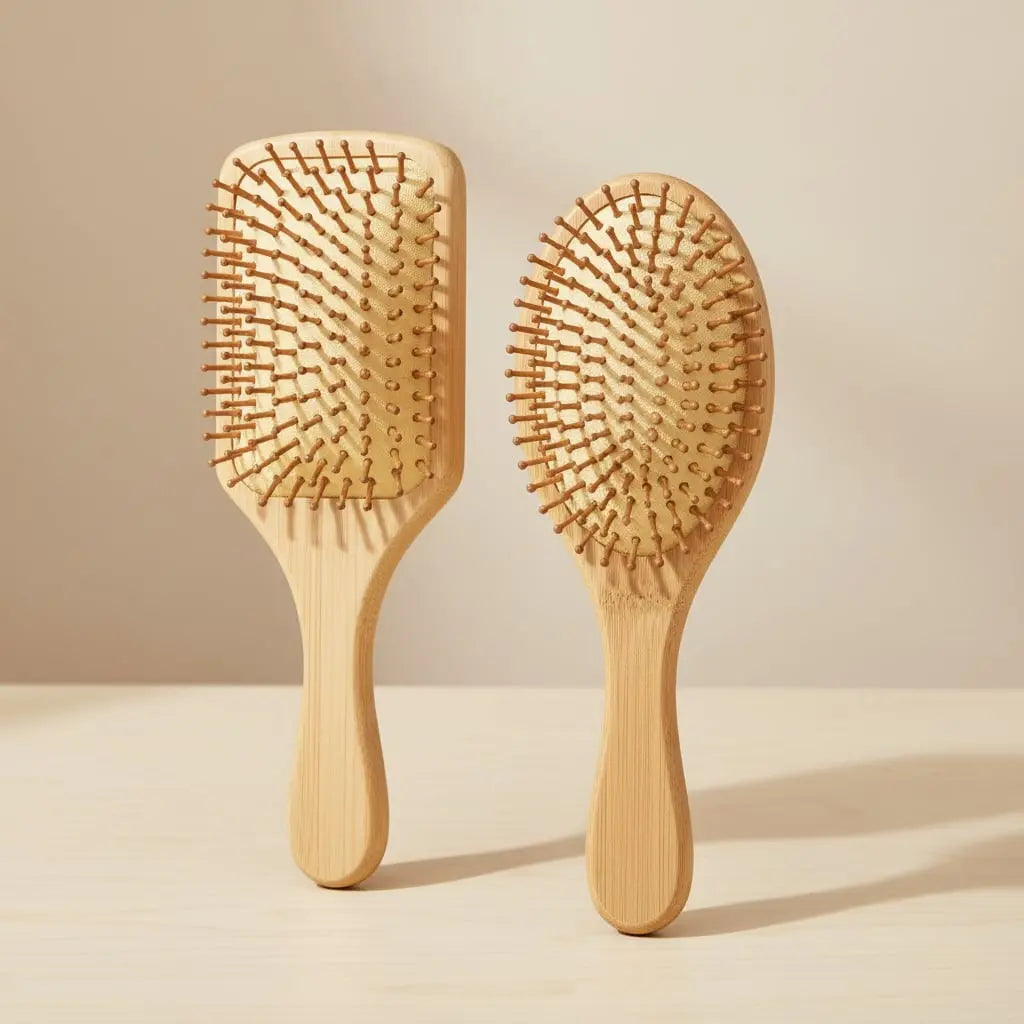 Natural Bamboo Detangling Hair Brush Ethical Earth Store
