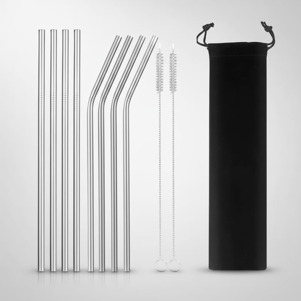 Eco-Friendly Reusable Straws - 8 Piece Ethical Earth Store