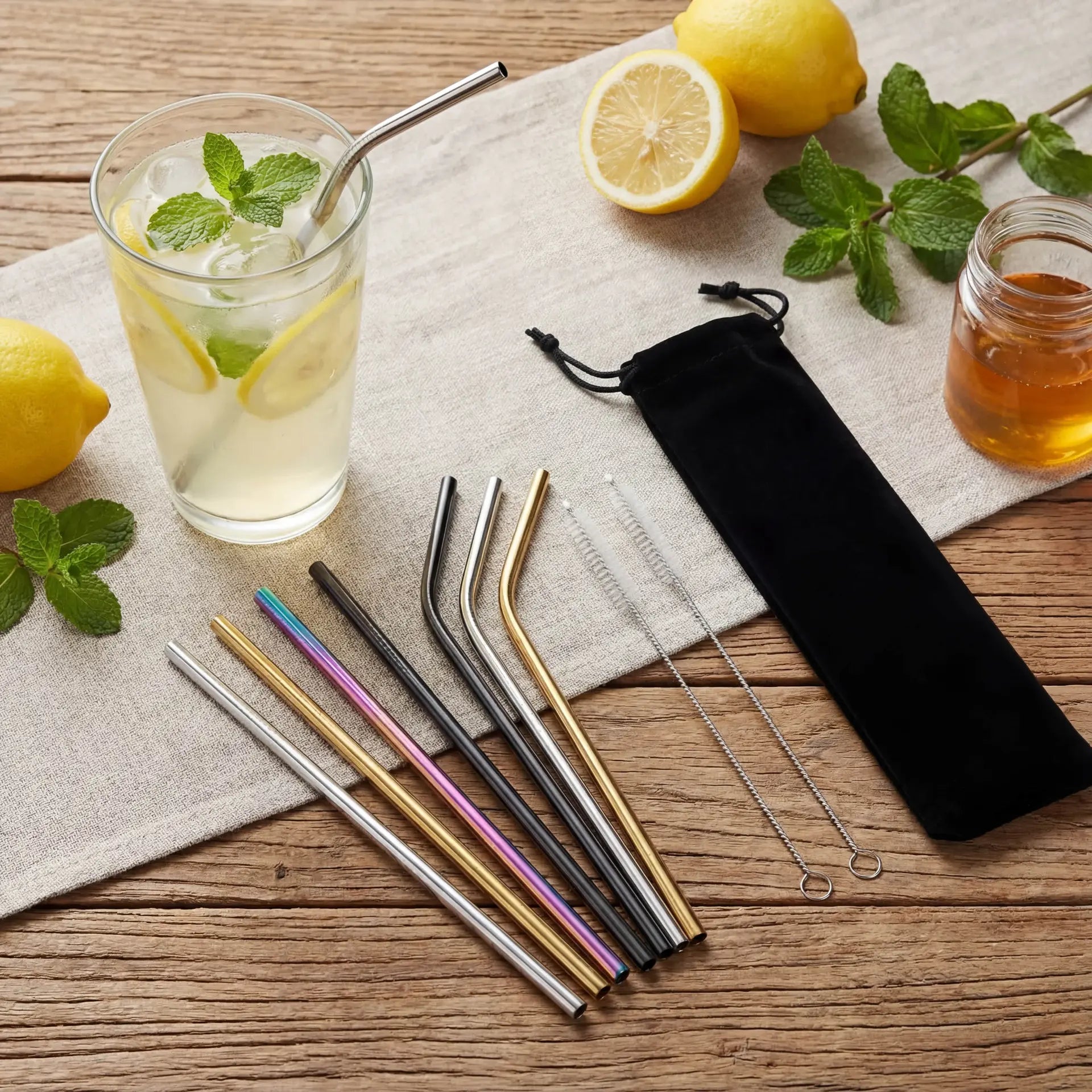 Eco-Friendly Reusable Straws - 8 Piece Ethical Earth Store