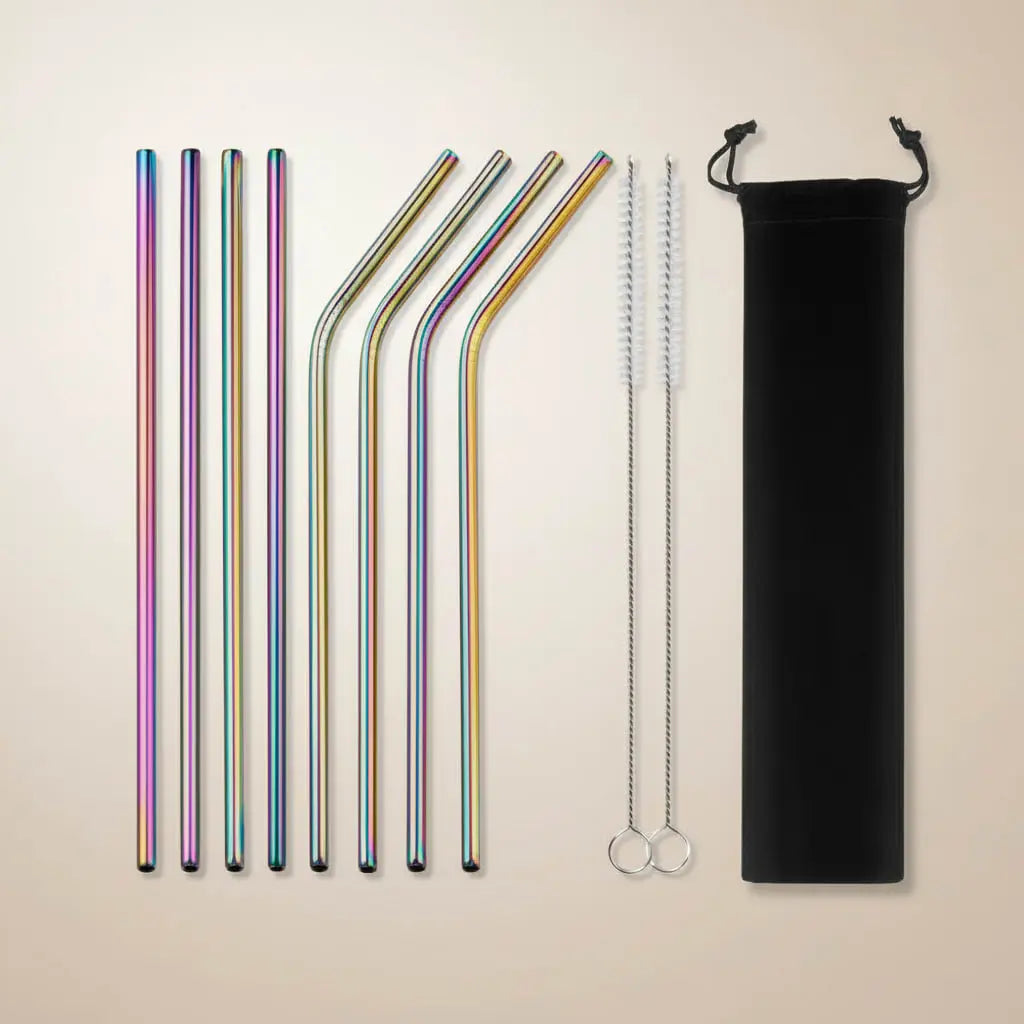 Eco-Friendly Reusable Straws - 8 Piece Ethical Earth Store