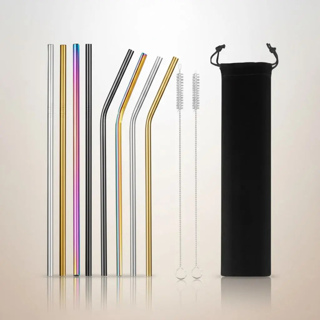 Eco-Friendly Reusable Straws - 8 Piece Ethical Earth Store